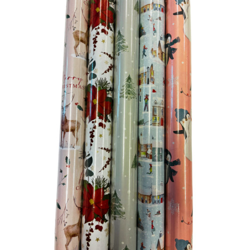 Díszcsomagoló tekercses Clairefontaine/Eurowrap 70x200 cm 57g karácsonyi vegyes minták