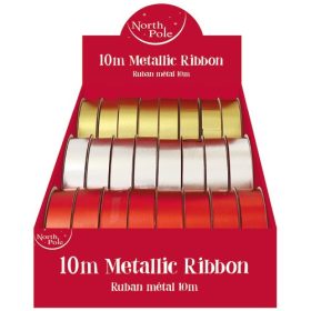   Dekorszalag Clairefontaine/Eurowrap 10m arany, ezüst, piros színben