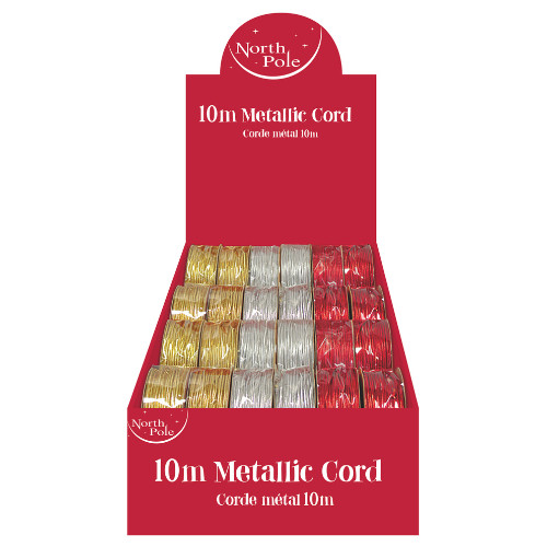 Dekorszalag Clairefontaine/Eurowrap 10 m metál arany, ezüst, piros színben