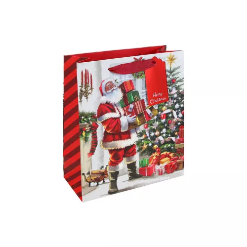 Dísztasak Clairefontaine/Eurowrap 21,5x25,3 cm vidám Mikulás