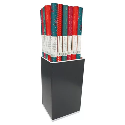 Díszcsomagoló tekercses Clairefontaine 70x200 cm 80g prémium, bársonyos karácsonyi mintás, 5 minta