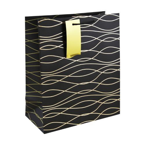 Dísztasak Clairefontaine/Eurowrap 26,5x33 cm fekete geo