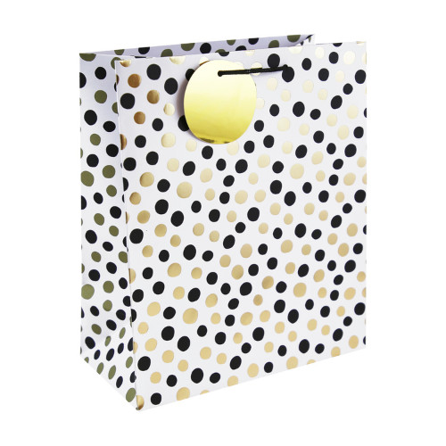 Dísztasak Clairefontaine/Eurowrap 26,5x33 cm fehér, pöttyös