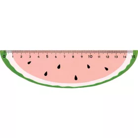 Vonalzó Centrum 15 cm fa gyümölcsmintás vegyes