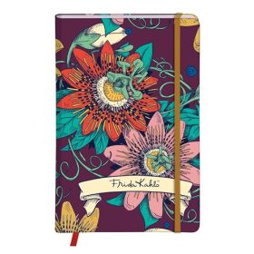   Napló Clairefontaine Frida Kahlo A/6 80 lapos, kemény fedeles, sima, gumis záródás, vegyes minta