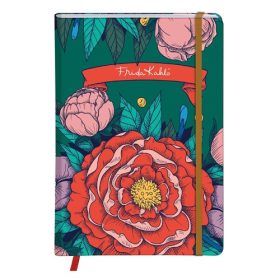   Napló Clairefontaine Frida Kahlo A/5 80 lapos, kemény fedeles, vonalas, gumis záródás, vegyes minta