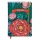 Napló Clairefontaine Frida Kahlo A/5 80 lapos, kemény fedeles, vonalas, gumis záródás, vegyes minta