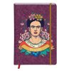Napló Clairefontaine Frida Kahlo A/5 80 lapos, kemény fedeles, vonalas, gumis záródás, vegyes minta