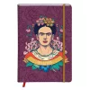 Napló Clairefontaine Frida Kahlo A/5 80 lapos, kemény fedeles, vonalas, gumis záródás, vegyes minta