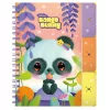Füzet Bangoberry spirálos, elválasztókkal, 3db Bangobobbal, panda mintával