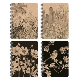   Jegyzetfüzet Clairefontaine Le Cerisier Blanc A/5, spirálos, 74 lapos, vonalas, vegyes minta