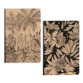   Jegyzetfüzet Clairefontaine Le Cerisier Blanc A/5, textil gerinc, 80 lapos, vonalas, vegyes minta