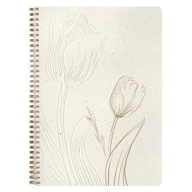   Jegyzetfüzet Clairefontaine Tulip paper, spirálos, A/4, 21x29,7cm, 74 lapos, pontozott