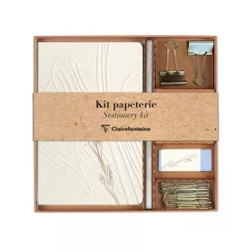   Kollekció Clairefontaine Tulip Paper jegyzetfüzet, ceruza, binder csipesz, kapocs, radír