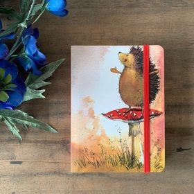   Jegyzetfüzet Alex Clark, vonalas, 14x10,5cm, 160 oldal, gumis,süni gombán