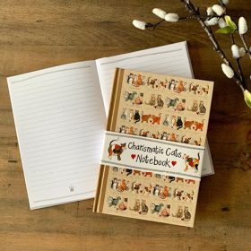   Füzet Alex Clark, vonalas, 21,5x15cm, kemény fedeles, 126 oldal,Cicás