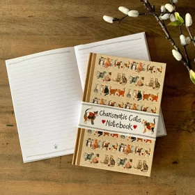   Füzet Alex Clark, vonalas, 21,5x15cm, kemény fedeles, 126 oldal,Cicás