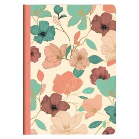   Jegyzetfüzet Clairefontaine Gaia bézs, A/5, 14,8x21 cm, 48 lapos, vonalas, vegyes minta