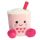 Játék plüss Aurora Palm Pals bubble tea rózsaszín 13 cm
