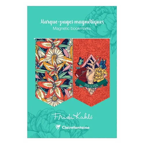 Mágneses könyvjelző Clairefontaine Frida Kahlo, 10,5x15,5 cm