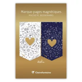 Mágneses könyvjelző Clairefontaine Adolie, 10,5x15,5cm