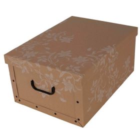   Tárolódoboz Miss Space MAXI 51x37x24 cm környezetbarát barokk fehér virágos