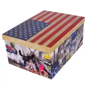 Tárolódoboz Miss Space MAXI 51x37x24 cm zászló Amerika
