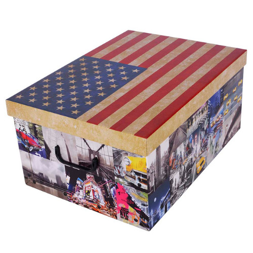 Tárolódoboz Miss Space MAXI 51x37x24 cm zászló Amerika