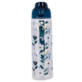 Kulacs Bottle&More 700 ml kék virág, átlátszó