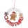 Karácsonyi fa kopogtató Merry Christmas felirattal 18 cm