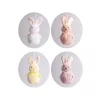 Húsvéti nyuszi gömböc textil akasztóval 8 cm - 4 féle