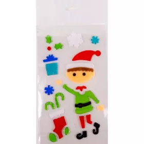 Ablakzselé 15x30 cm Manó ajándékkal