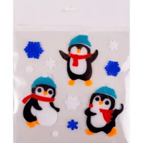 Ablakzselé 20x25 cm sapkás pingvin