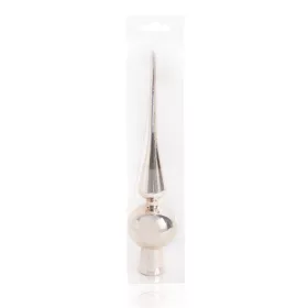 Karácsonyi csúscsdísz műanyag krém silver 26 cm