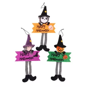 Dekor textil 24 cm halloween akasztós figura - 3 féle