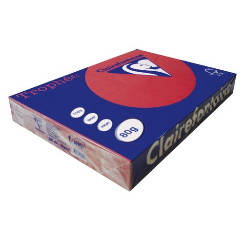 Másolópapír színes Clairefontaine Trophée A/3 80g intenzív vörös 500 ív/csomag (1895)