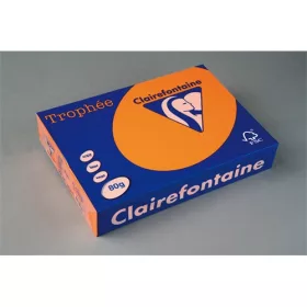   Másolópapír színes Clairefontaine Trophée A/4 80g neon narancssárga 500 ív/csomag (2978)