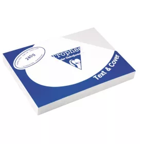   Karton bőrhatású Clairefontaine Text and Cover A/4 240g fehér 100 ív/csomag