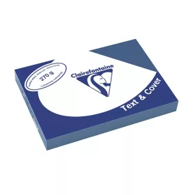   Karton bőrhatású Clairefontaine Text and Cover A/4 270g égkék 100 ív/csomag