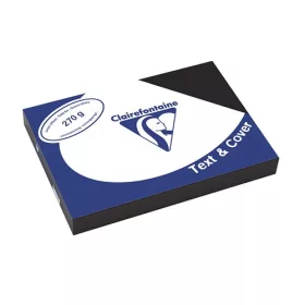   Karton textilhatású Clairefontaine Text and Cover A/4 270g fekete 100 ív/csomag