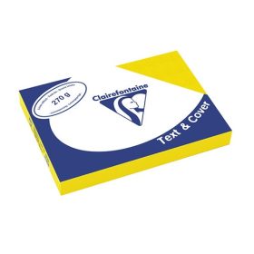   Karton textilhatású Clairefontaine Text and Cover A/4 270g napsárga 100 ív/csomag