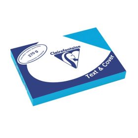   Karton textilhatású Clairefontaine Text and Cover A/4 270g világoskék 100 ív/csomag