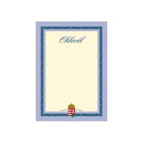 Oklevél pd A/4 álló címeres III.