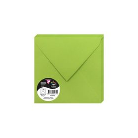   Boríték Clairefontaine Pollen 16,5x16,5 cm enyvezett intenzív zöld