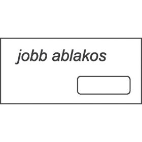   Boríték LA/4 öntapadós 35x90 mm jobb ablakos, jobbról 28 mm, alulról 20 mm bélésnyomott