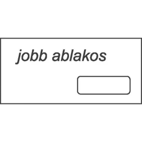   Boríték LA/4 öntapadós 35x90 mm jobb ablakos, jobbról 28 mm, alulról 20 mm bélésnyomott