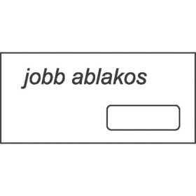   Boríték LA/4 szilikonos 35x90 mm jobb ablakos bélésnyomott