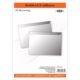 Boríték pd LC/5 szilikonos 162x229 mm 25 db/csomag