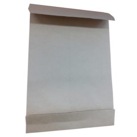   Boríték TB/4 szilikonos redős talpas kraft barna 5 cm talp