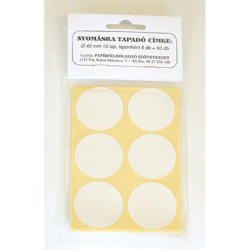 Etikett címke 40 mm kör 60 db/csomag